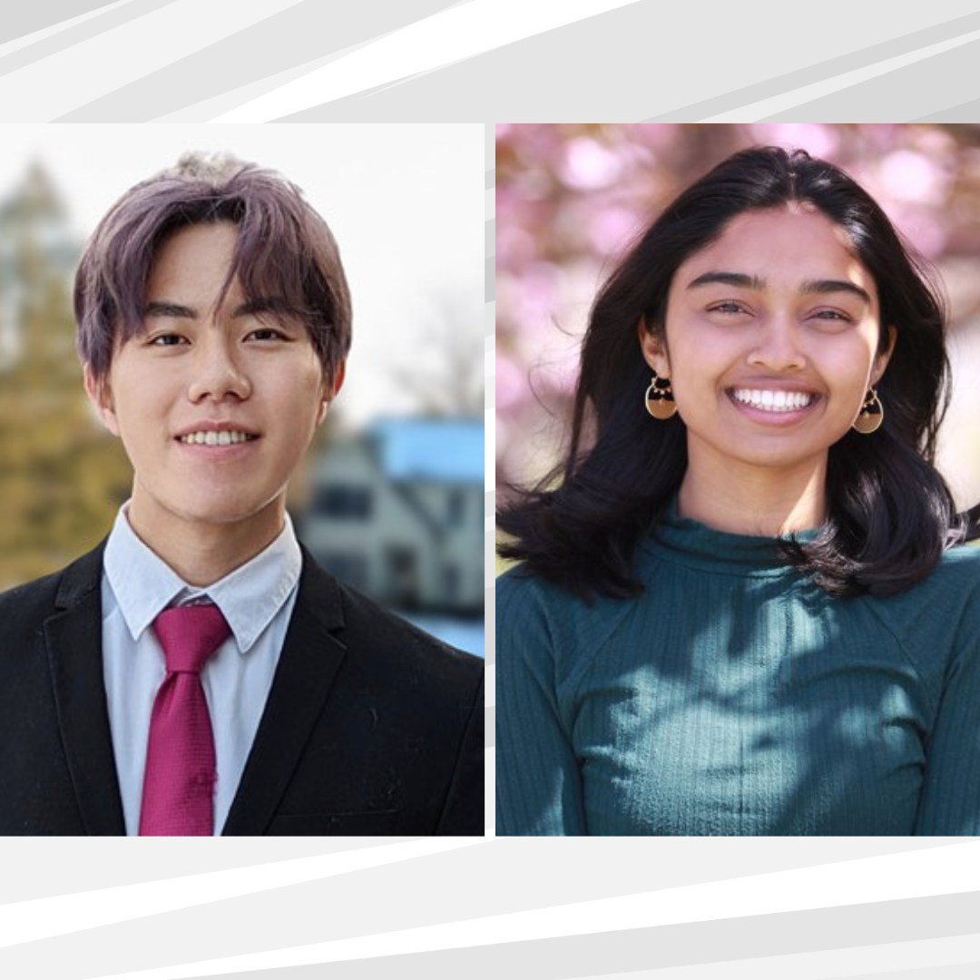 Applied Mathematics and Statistics Majors, Sarah Gunasekera ‘24 and Andrew Bae ‘24, Selected for Barry Goldwater Scholarship