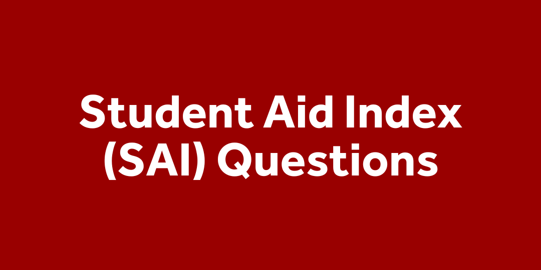 Student Aid Index Questions